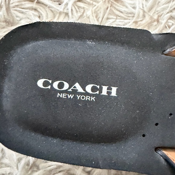 NWOT Coach Black Wedge  Thong Sandals - Picture 6 of 9